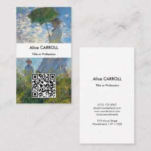 Claude Monet - The Promenade - QR Code Business Card