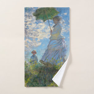 Claude Monet - The Promenade, Woman with a Parasol Bath Towel Set