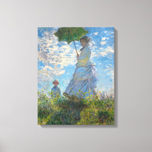 Claude Monet - The Promenade, Woman with a Parasol Canvas Print