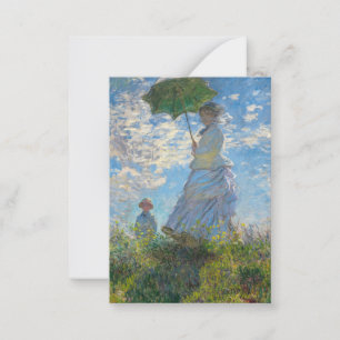 Claude Monet - The Promenade, Woman with a Parasol Card