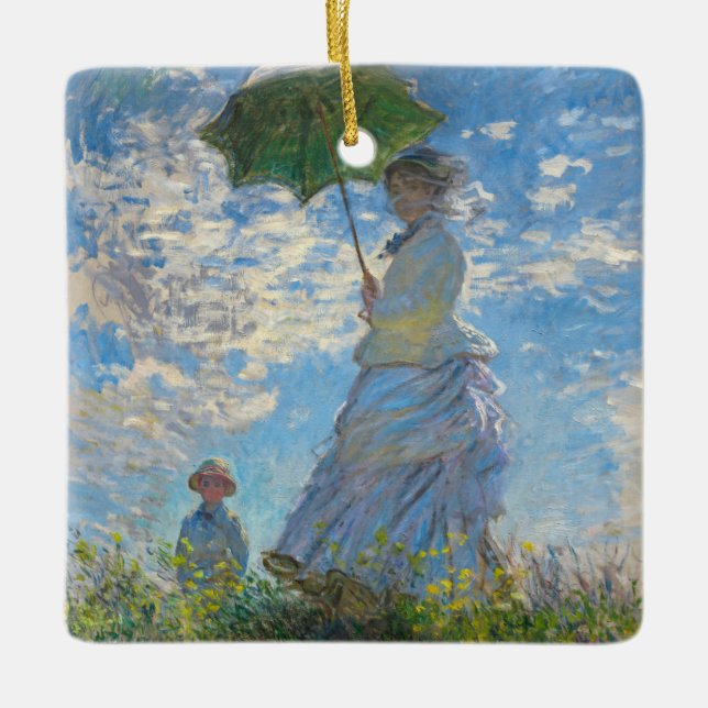 Claude Monet - The Promenade, Woman with a Parasol Ceramic Ornament (Front)