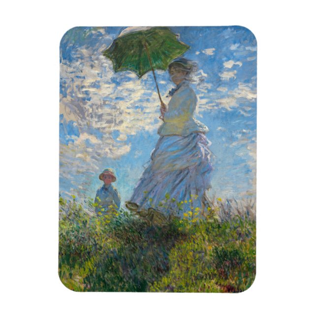 Claude Monet - The Promenade, Woman with a Parasol Magnet (Vertical)