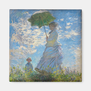 Claude Monet - The Promenade, Woman with a Parasol Magnet