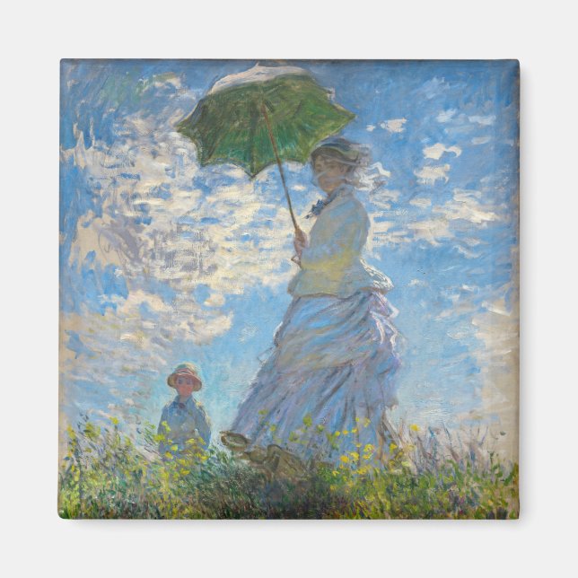 Claude Monet - The Promenade, Woman with a Parasol Magnet (Front)