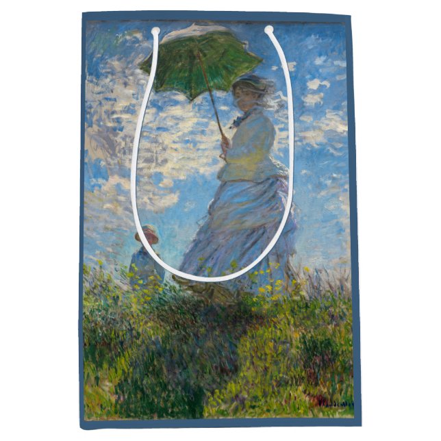 Claude Monet - The Promenade, Woman with a Parasol Medium Gift Bag (Front)