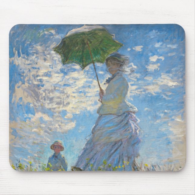 Claude Monet - The Promenade, Woman with a Parasol Mouse Mat (Front)