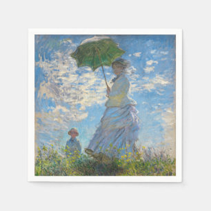 Claude Monet - The Promenade, Woman with a Parasol Napkin