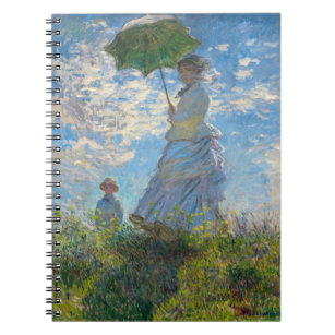 Claude Monet - The Promenade, Woman with a Parasol Notebook