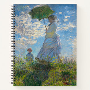Claude Monet - The Promenade, Woman with a Parasol Notebook
