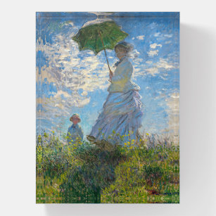Claude Monet - The Promenade, Woman with a Parasol Paperweight