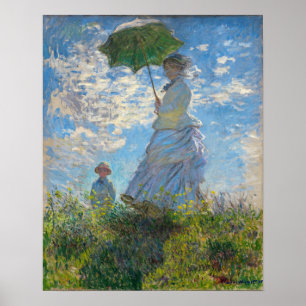 Claude Monet - The Promenade, Woman with a Parasol Poster