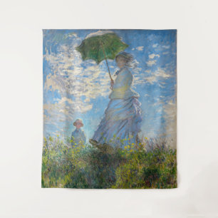 Claude Monet - The Promenade, Woman with a Parasol Tapestry