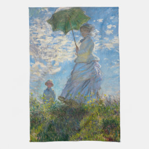 Claude Monet - The Promenade, Woman with a Parasol Tea Towel
