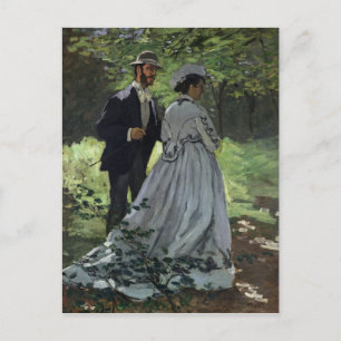 Claude Monet The Promenaders, Bazille, Camille Postcard