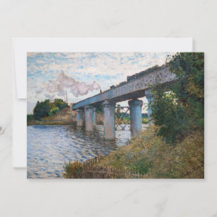 Claude Monet - The Railway Bridge at Argenteuil Invitation