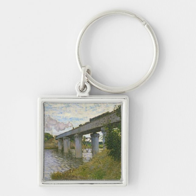 Claude Monet | The Railway Bridge at Argenteuil Key Ring (Front)