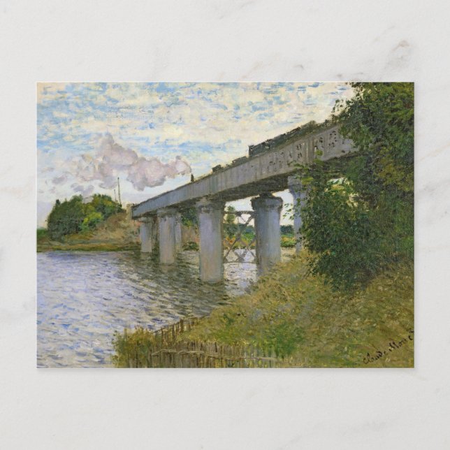 Claude Monet | The Railway Bridge at Argenteuil Postcard (Front)