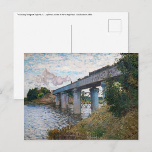 Claude Monet - The Railway Bridge at Argenteuil Postcard