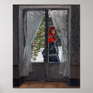 Claude Monet The Red Kerchief Poster