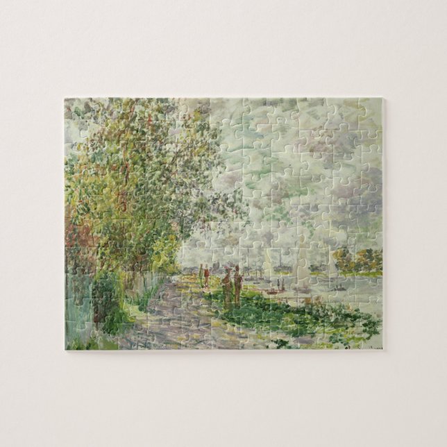 Claude Monet | The Riverbank at Gennevilliers Jigsaw Puzzle (Horizontal)