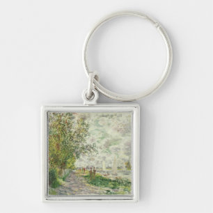 Claude Monet The Riverbank at Gennevilliers Key Ring