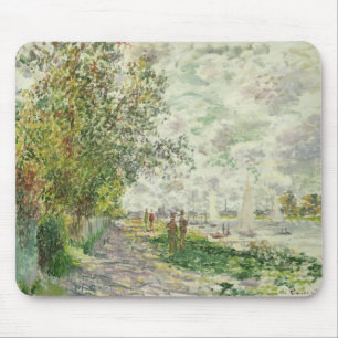 Claude Monet   The Riverbank at Gennevilliers Mouse Mat