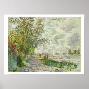 Claude Monet The Riverbank at Gennevilliers Poster