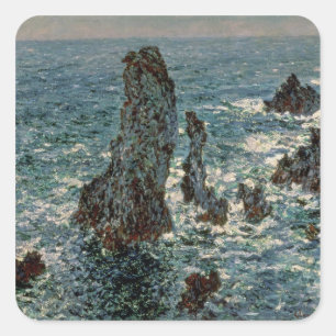 Claude Monet   The Rocks at Belle-Ile, 1886 Square Sticker