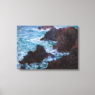 Claude Monet - The Rocks at Belle-Ile, Wild Coast Canvas Print