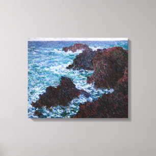 Claude Monet - The Rocks at Belle-Ile, Wild Coast Canvas Print