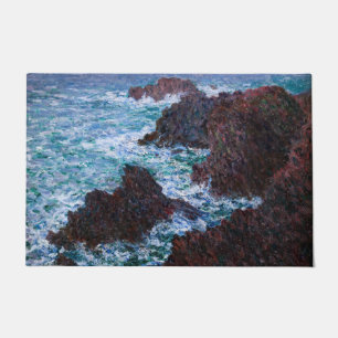 Claude Monet - The Rocks at Belle-Ile, Wild Coast Doormat