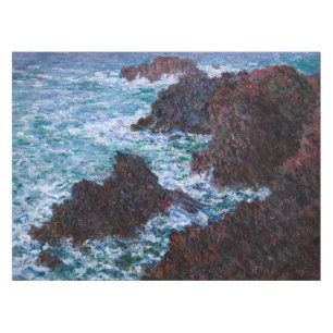 Claude Monet - The Rocks at Belle-Ile, Wild Coast Tablecloth