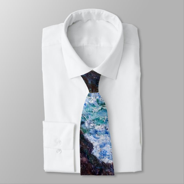 Claude Monet - The Rocks at Belle-Ile, Wild Coast Tie (Tied)