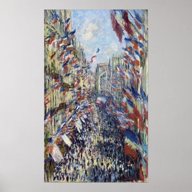 Claude Monet The Rue Montorgueil in Paris Poster (Front)
