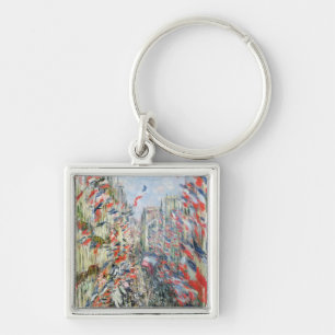 Claude Monet The Rue Montorgueil, Paris Key Ring