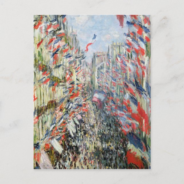 Claude Monet | The Rue Montorgueil, Paris Postcard (Front)