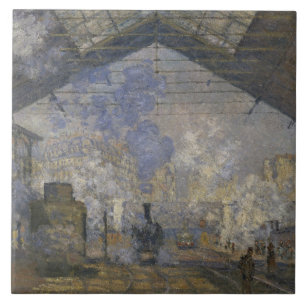 Claude Monet - The Saint-Lazare Station Tile