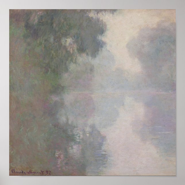 Claude Monet | The Seine at Giverny, Morning Mists Poster (Front)