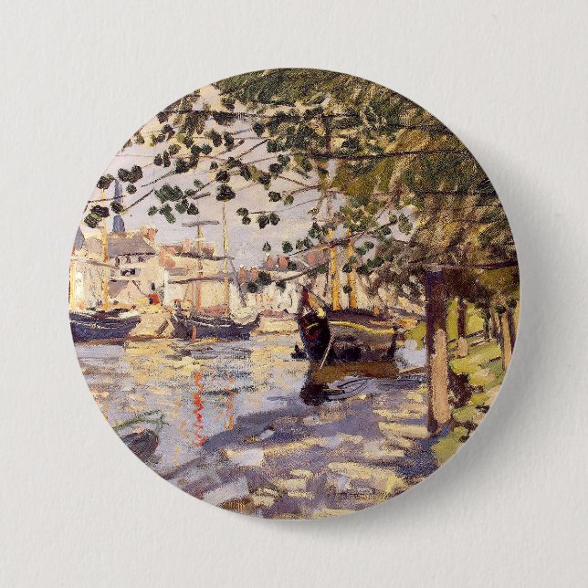 Claude Monet. The Seine at Rouen 7.5 Cm Round Badge (Front)