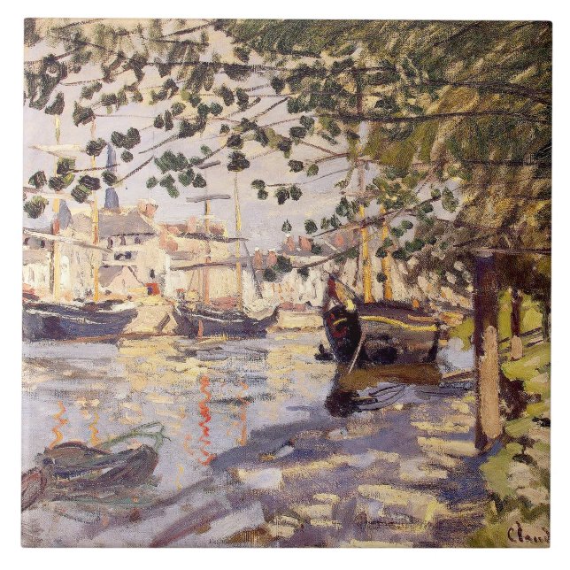 Claude Monet. The Seine at Rouen Tile (Front)