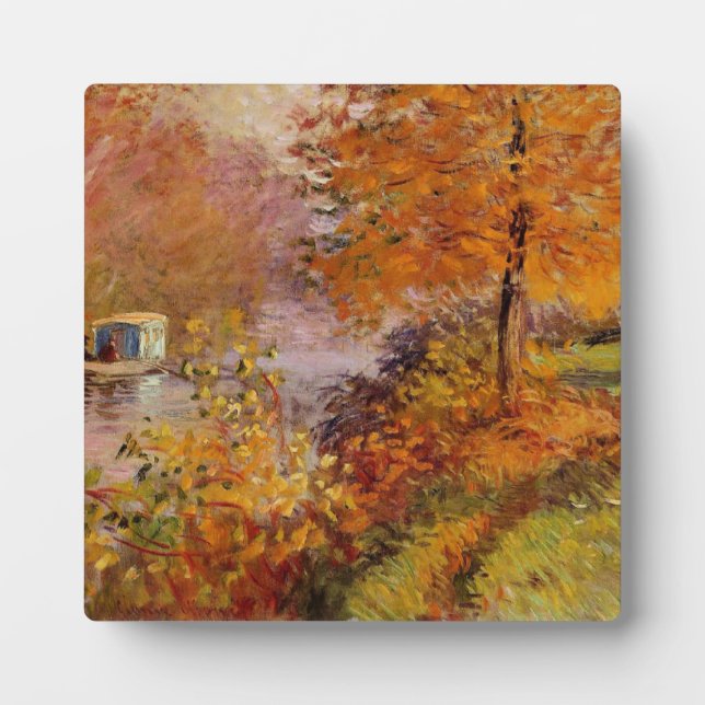 Claude Monet, The Studio Boat, Plaque (Front)