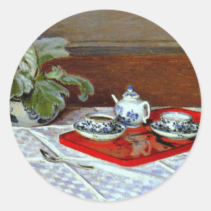 Claude Monet - The Tea Set, Classic Round Sticker