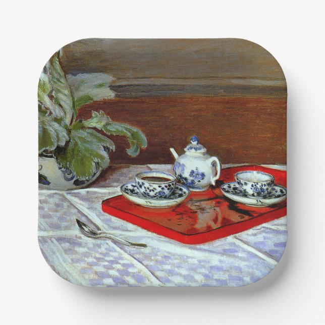 Claude Monet - The Tea Set, Paper Plate (Front)