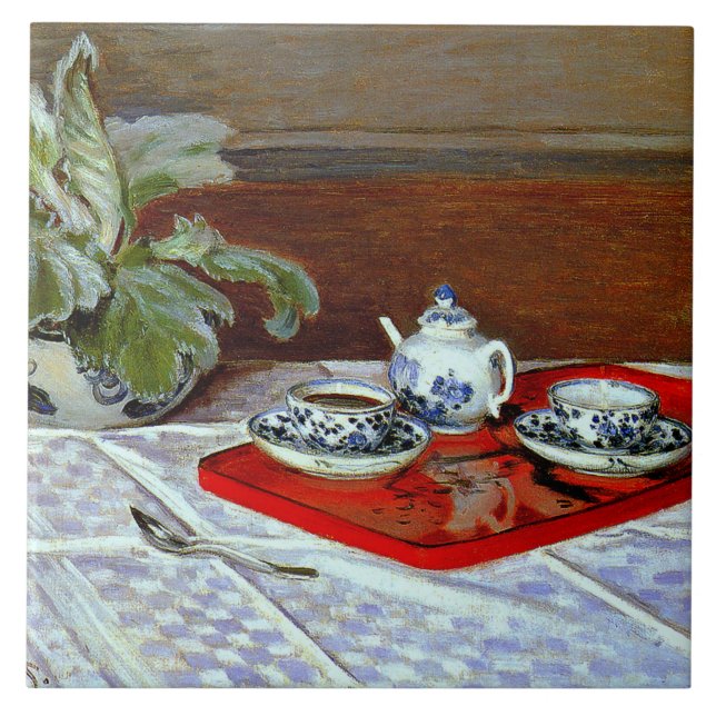 Claude Monet - The Tea Set, Tile (Front)