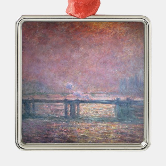 Claude Monet | The Thames at Charing Cross, 1903 Metal Tree Decoration (Front)