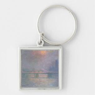 Claude Monet The Thames with Charing Cross Key Ring