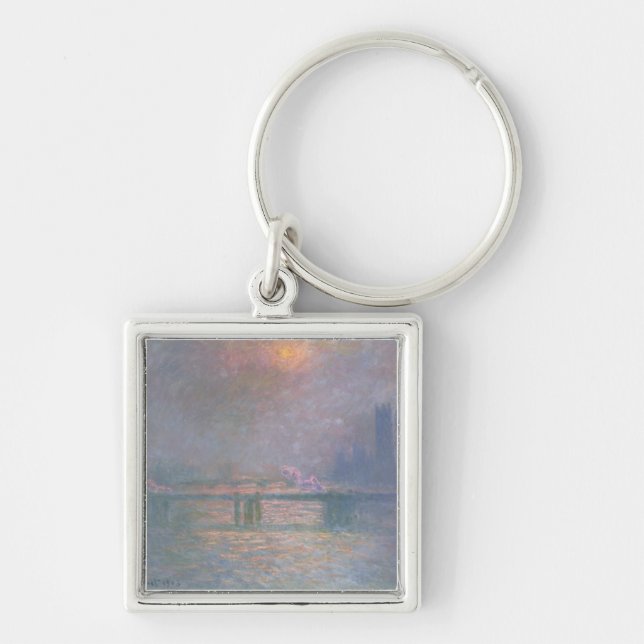 Claude Monet | The Thames with Charing Cross Key Ring (Front)
