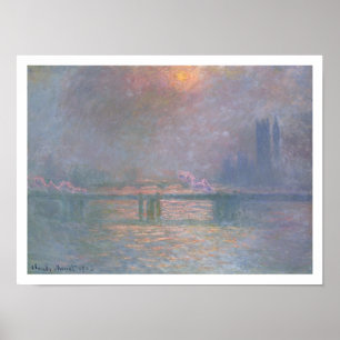Claude Monet   The Thames with Charing Cross Poster