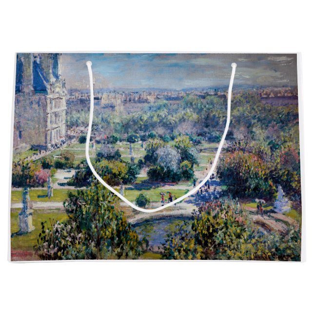 Claude Monet - The Tuileries Gardens Large Gift Bag (Front)