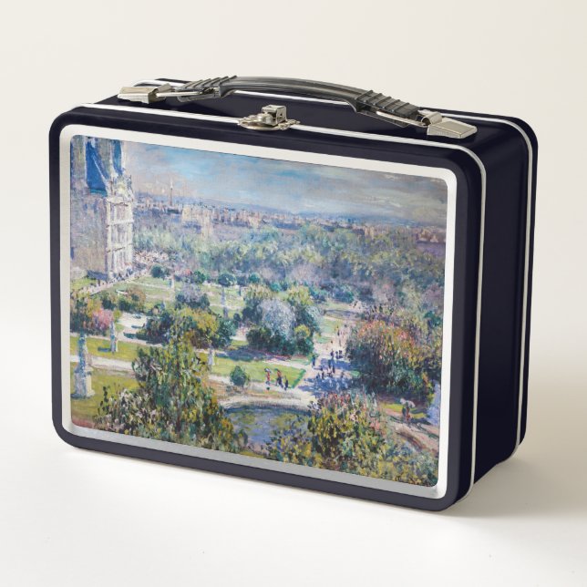 Claude Monet - The Tuileries Gardens Metal Lunch Box (Front)